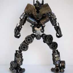 One-Of-A-Kind Metal Robot Sculpture, Industrial Fantasy D??cor, 6Th Anniversary Gift For Husband - thumbnail 3
