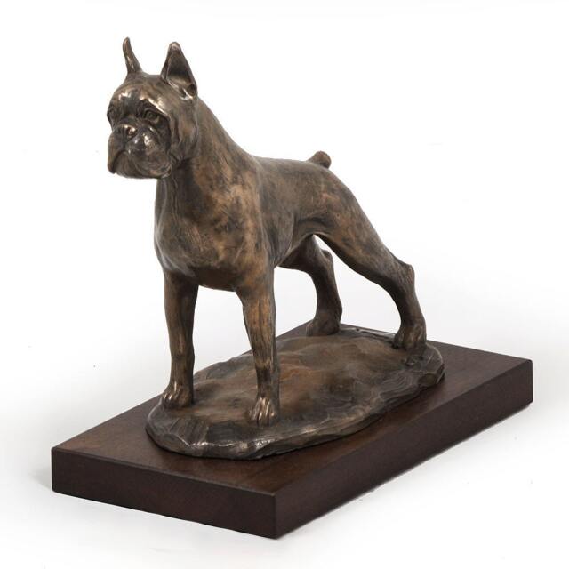 Boxer - Cropped, Dog Wooden Base Statue, Limited Edition, Artdog - image 1