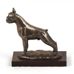 Boxer - Cropped, Dog Wooden Base Statue, Limited Edition, Artdog - thumbnail 3