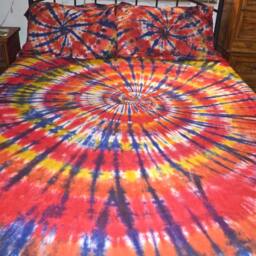 Tie Dyed Sheet Set Custom Made For Your Bed-You Design, You Choose The Colors King Size #dailyestysales - thumbnail 2