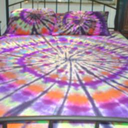 Tie Dyed Sheet Set Custom Made For Your Bed-You Design, You Choose The Colors King Size #dailyestysales - thumbnail 4