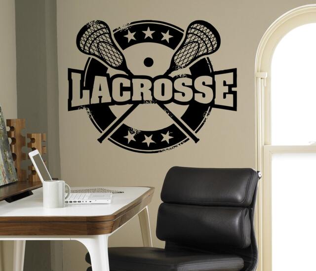 Lacrosse Wall Decal Sticks Vinyl Sticker Team Sport Home Decor Ideas Interior Art 2(Lcs - image 1