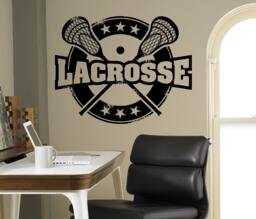 Lacrosse Wall Decal Sticks Vinyl Sticker Team Sport Home Decor Ideas Interior Art 2(Lcs - thumbnail 1