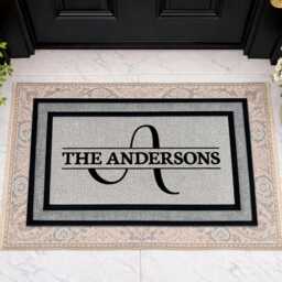 Personalized Monogram Rug - Outdoor Doormat For First Time Buyers Housewarming Gift Washable Uv Printed Custom - thumbnail 3