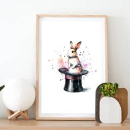 Magician Poster Set - Of 3 Prints - Watercolor Painting Watercolour Picture Magic Wall Art Gift For Posters - thumbnail 2