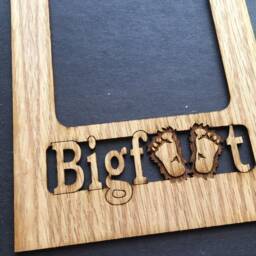 Bigfoot Picture Frame - 5x7 Holds 3x5 Photo Big Foot Decor, Convention, Gift, Gift For Fanatic - thumbnail 3