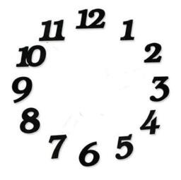 12 Deluxe Acrylic Clock Hour Markers With Double Sided Tape On Back For Wall Mounting - Note Volume Discounts - thumbnail 1
