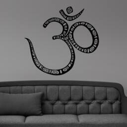 Om Peace Yoga Symbol Wall Sticker Vinyl Mural Decal Home House Art Decor Free Shipping L169 - thumbnail 1