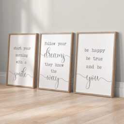 Set Of 3 Positive Quote Prints Modern Wall Art Posters - thumbnail 2