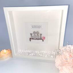 Personalised Pebble Art Picture Frame For Friends, Dog Mum Gift, Birthday Present UK - thumbnail 3