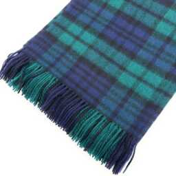 100% Lambswool Tartan Blanket Black Watch - Large, Soft & Luxurious Scottish Throw 145??194 cm - thumbnail 3