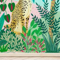 Cheetah Art Print Nursery Wall For Kids, Baby Animal Decor, Gift New Mom, Children Room Artwork - thumbnail 3