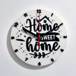 Home Sweet Sayings Quote Clock Wall Mounted Colourful - thumbnail 3
