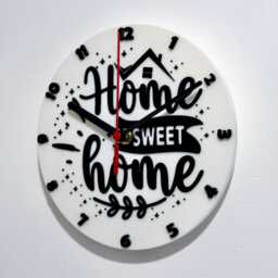 Home Sweet Sayings Quote Clock Wall Mounted Colourful - thumbnail 4