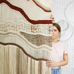 Extra Large Macrame Wall Hanging, Hanging Room Divider, Tapestry Macrame Hanging Large, Living Decor Farmhouse - thumbnail 3