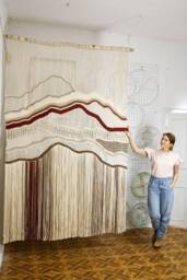 Extra Large Macrame Wall Hanging, Hanging Room Divider, Tapestry Macrame Hanging Large, Living Decor Farmhouse - thumbnail 1