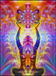 Alchemical Body Tapestry Spiritual Meditation Art, Sacred Geometry Wall Hanging