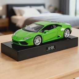 Lamborghini Huracan Alarm Clock - Realistic Engine Sound, Working Headlights, Handmade, Car Enthusiast Gift - thumbnail 1