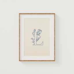 Custom Embroidered Baby Name Sign Floral Nursery Art - 5x7 Or 8x10 - thumbnail 1