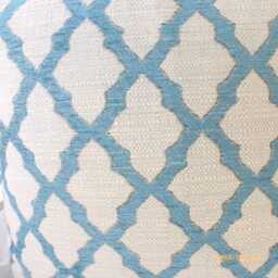 Peacock Blue & White Chenille Pillow Cover - thumbnail 4