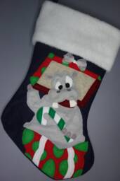 Personalized Hippo Christmas Stocking Handmade Felt Holiday Decor