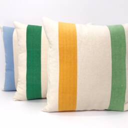 Set Of 3 Antibes Pillows, Pillow Covers 16x16, Farmhouse Decor Rustic Country, Throw Color Block Pilows - thumbnail 3