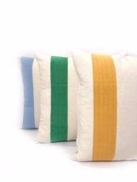 Set Of 3 Antibes Pillows, Pillow Covers 16x16, Farmhouse Decor Rustic Country, Throw Color Block Pilows - thumbnail 2