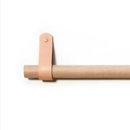 Single Leather Curtain Pole 0-720cm/0-283.5
