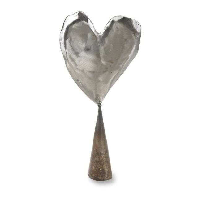 Tree Topper Heart Steel, Christmas Topper, Modern Holiday - image 1