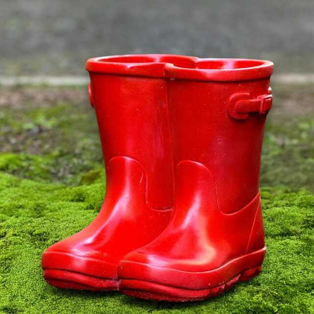 Concrete Planter Statue Stone Garden Boots Figurine Handmade Flower Pot Sculpture Outdoor Shoes Front Door Decoration Lawn Art Gift - image 1