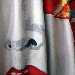 Set Of 2 Blackout Curtains, Room Divide Screen Wall Panel, Abstract Painting - thumbnail 3