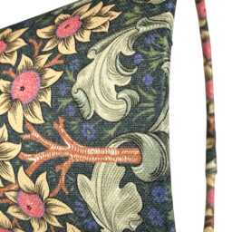 William Morris Candle Clip Lampshade With Orchid Nightshade Navy Fabric, Chandelier Lampshades, Clip-On - thumbnail 2