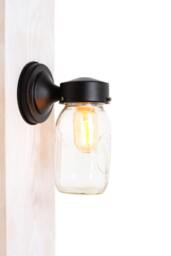 Mason Jar Edison Wall Sconce Light - thumbnail 2