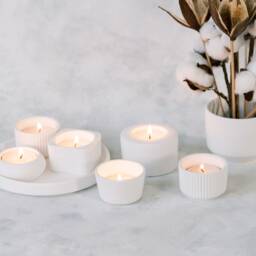 Cylinder Concrete Tea Light Candle Holder - thumbnail 4
