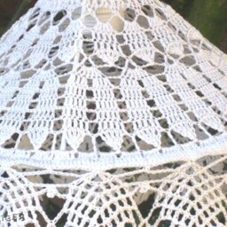 Hand-Crocheted Ceiling Pendant Light, French Craftsmanship, Created By Sylvette Raisonnier, Frou-Frou Model, 30 - thumbnail 2