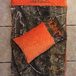 Custom Appliqued Camo Nap Mat Cover, Blanket, Pillow & Case - thumbnail 3