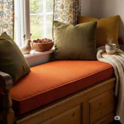 Corduroy Throw Pillow Cover Soft Ribbed Texture, Modern Earthy Tones - thumbnail 4