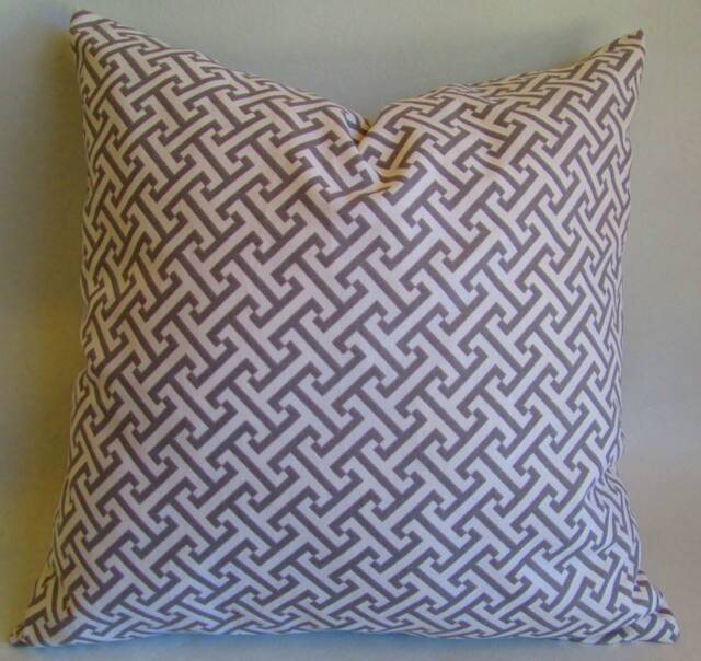 Pillow Cover Decorative Throw Pillow Cover in Grey & White Waverly Cross Section Trellis 16x16 18x18 20x20 22x22 - image 1
