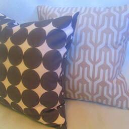 Pillow Cover Decorative Throw Pillow Cover in Grey & White Waverly Cross Section Trellis 16x16 18x18 20x20 22x22 - thumbnail 3