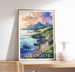 Isle Of Skye Poster Scottish Highlands Landscape Art Print - thumbnail 1