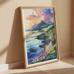 Isle Of Skye Poster Scottish Highlands Landscape Art Print - thumbnail 2