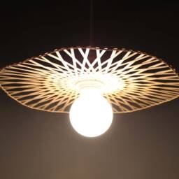 Round Bamboo Pendant Light Rustic Modern Lighting - Diameter 35 cm/45cm 55 - thumbnail 3