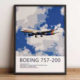 Jet2 Boeing 757 Print Jet2Holidays, Aviation Art, Airliner Art Prints, Pilot Gift, Poster, Airline Decor - thumbnail 1