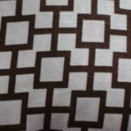 Robert Allen Linen Geometric Print Pillow , 16 X 16, Chocolate Brown & Cream - thumbnail 3