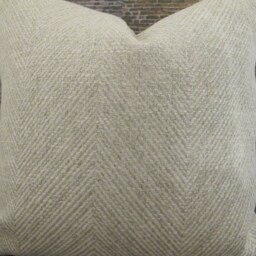 3Bm Designer Pillow Cover Lumbar - Tonal Herringbone Oatmeal - thumbnail 4