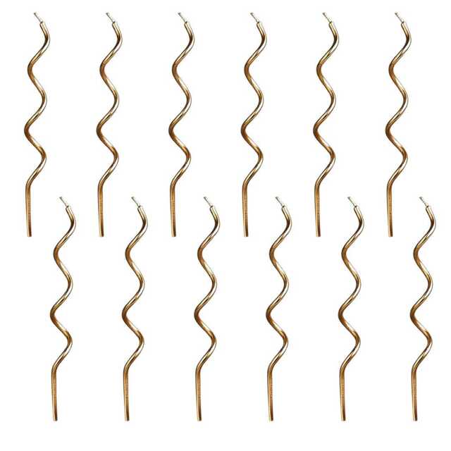 Gold Curly Birthday Candles With Holders - Pack Of 12 Elegant Spiral Cake For Birthdays, Parties & Celebrations - image 1