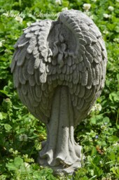 Solid Concrete Angel Garden Statue Memorial Antique Style - thumbnail 1