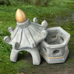 Massive Lantern Pagoda Figurine Concrete Statue Stone Sculpture Zen Garden Decor Handmade Lover Gift Yard Art - thumbnail 3