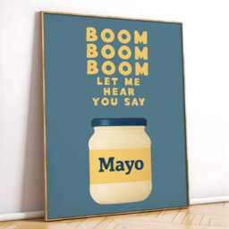 Kitchen Print Artwork, Mayo Poster, Funny Quote Music Lyrics Print, Retro Style Pop Art Maximalist Foodie - thumbnail 3