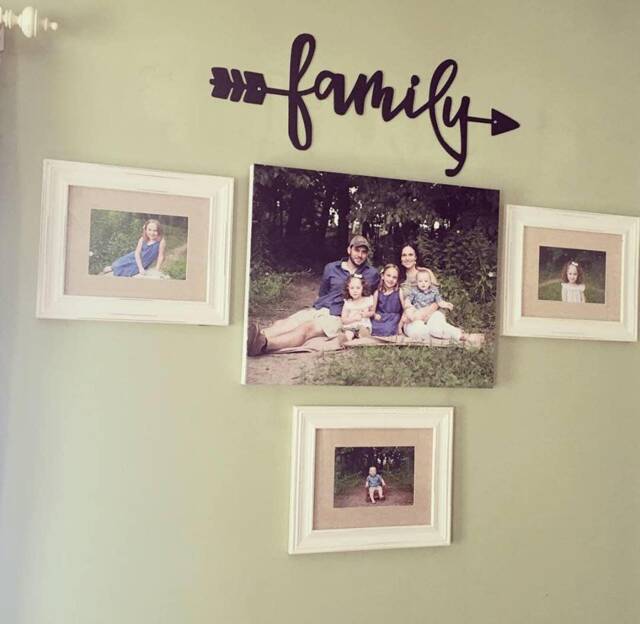 Metal Family Arrow Decor - Steel Wall Gallery - image 1